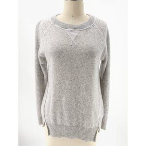 ALASHAN Light Gray Cashmere Knit Sweater S
